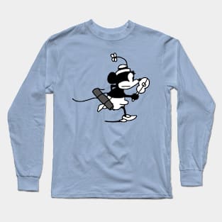 Female Cartoon Mouse in Steamboat Willie 1928 Long Sleeve T-Shirt